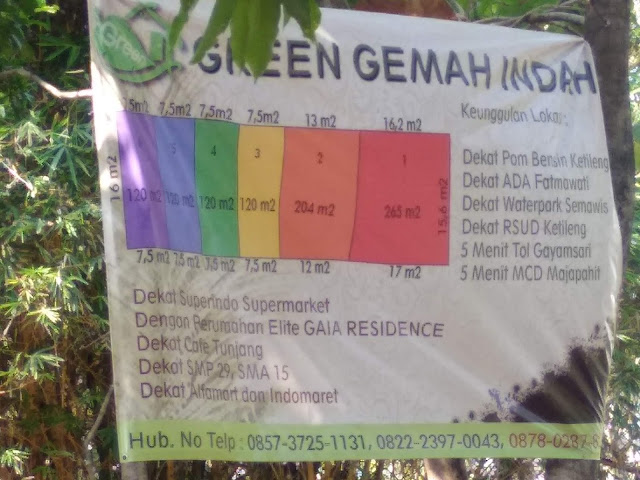 Dijual Tanah Kavling di Gemah Semarang (Arsip)