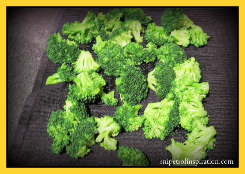 , dry broccoli to a Ziplock bag. Be sure not to cram the broccoli ...