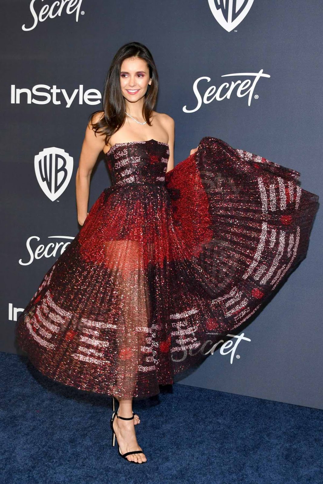 Nina Dobrev beautiful female celebrity best red carpet dresses