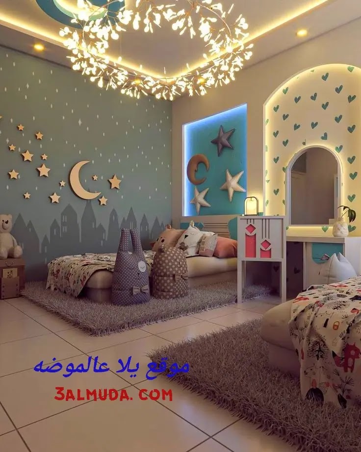 دهانات حوائط غرف اطفال 2023 الوان غرف نوم اطفال بنات واولاد