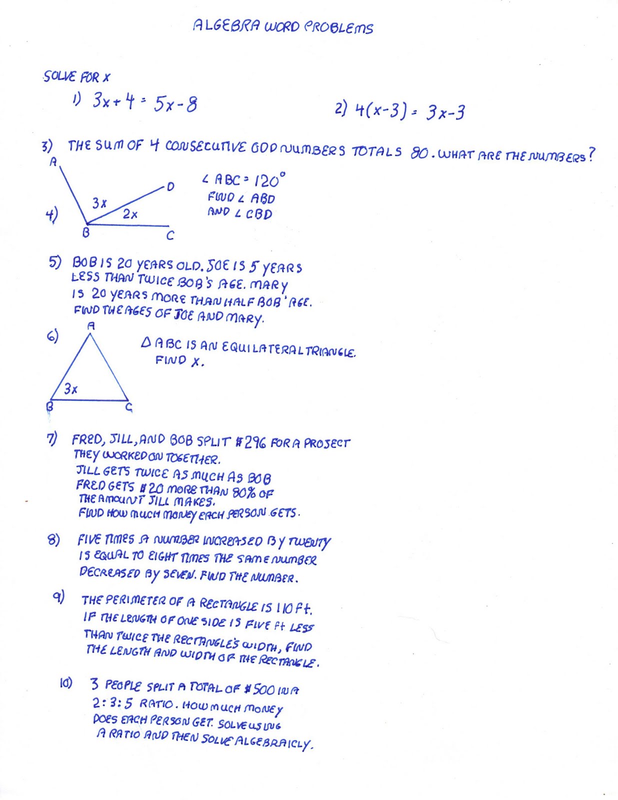 Algebra Word Problem Solver Free Online - algebra problems ...