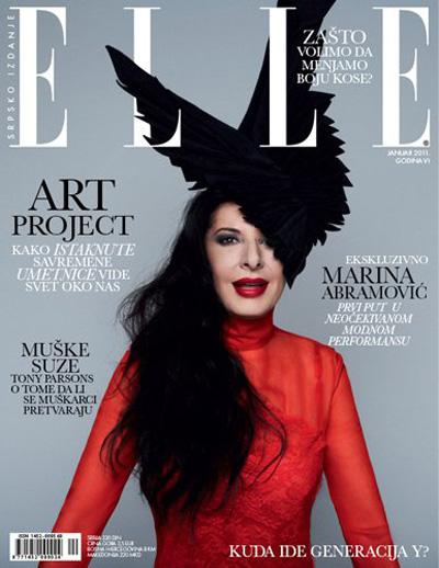 Marina Abramovi for the January issue Elle Serbia marina abramovic