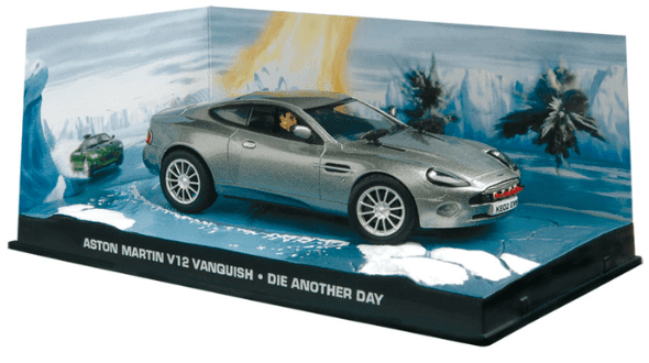 james bond auto collection 1:43 eaglemoss collection, aston martin v12 vanquish 1:43 die another day