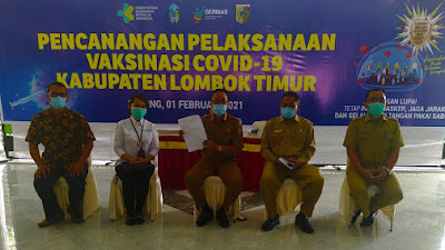 Pemkab Lotim Launching Program Vaksin, Setelah Dua Kali Suntik Dapat Kartu