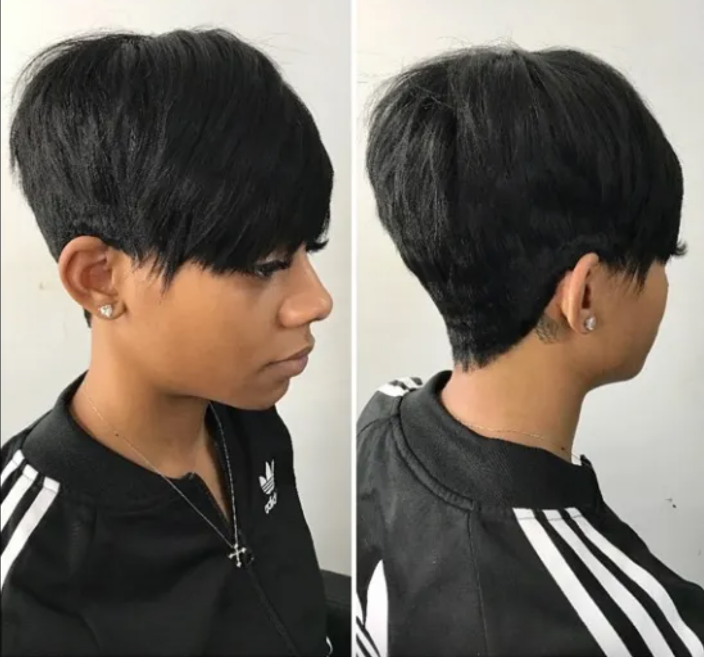 short black hairstyles with bangs