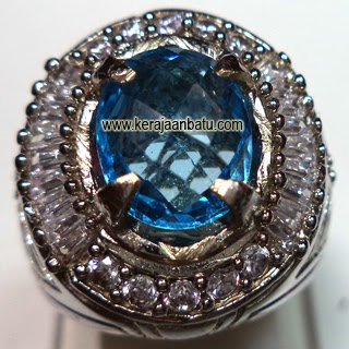 Batu Permata Natural Blue Topaz Kode P370