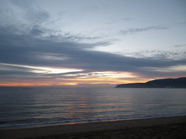 Sunrise over Clyde from Brodick Isle of Arran Scotland UK October