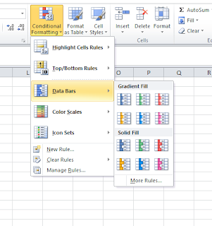 Conditional Formatting excel Data Bars