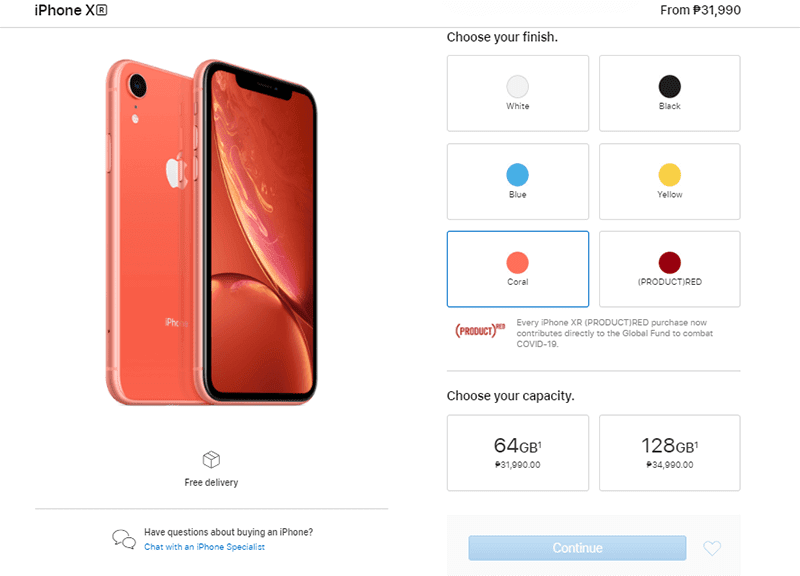 Get PHP 10K off the iPhone XR and 11 at the Apple webstore!