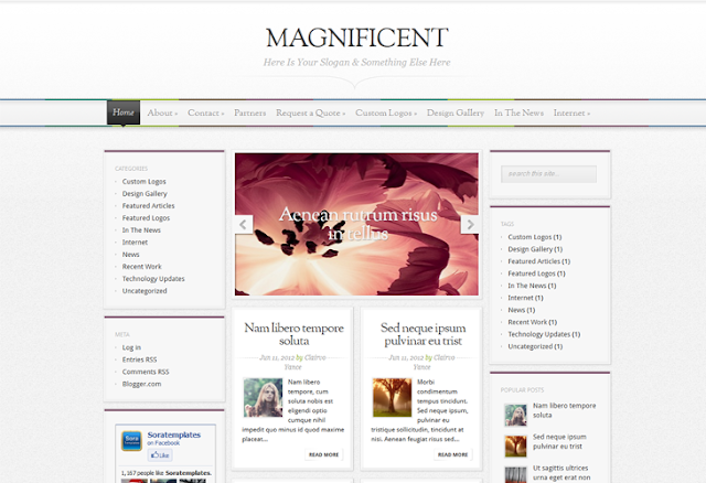 Magnificent Blogger Template