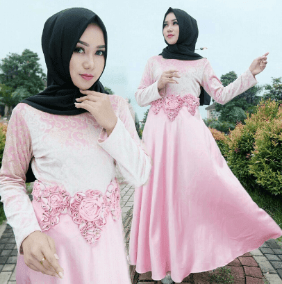 Baju gamis brokat online