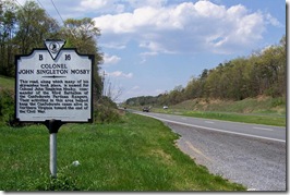 Closer view of Mosby Marker B-16 from above photo 