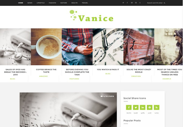 Vanice Blogger Template