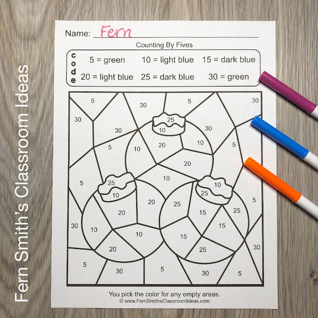 2nd Grade Go Math 1.8 Color By Number Counting Patterns Within 100