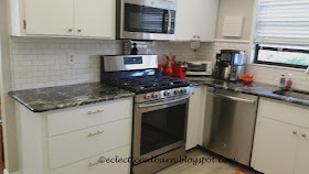 Eclectic Red Barn: Completed kitchen makeover left side