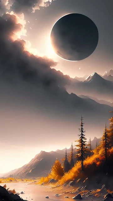 Fundo de Tela: Eclipse Solar é uma imagem em alta resolução hd grátis. Este fantástico papel de parede ou Wallpaper pode ser usado para a maioria dos dispositivos móveis