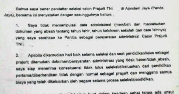 Contoh Surat Lamaran Menjadi Taruna Akmil / Contoh Daftar ...