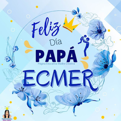 Solapín Feliz Día del Padre - Nombre Ecmer para imprimir gratis