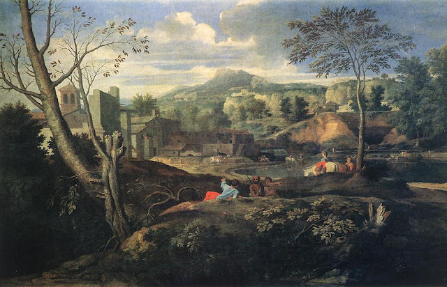 nicolas poussin,landscape painting,scenery painting