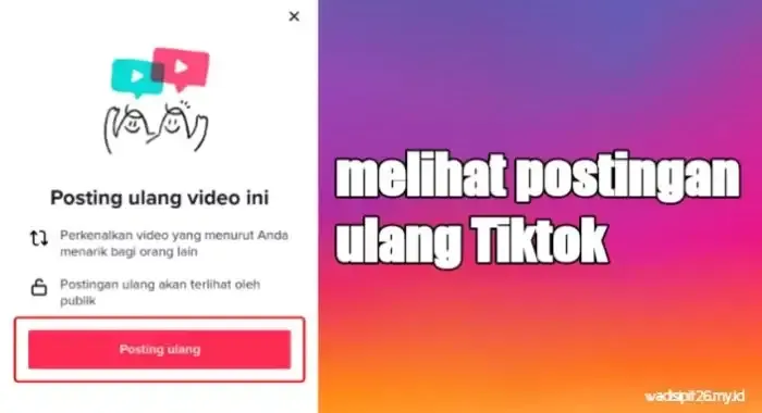 cara melihat postingan ulang di tiktok