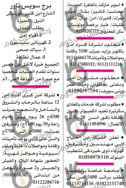 اعلانات وظائف الاهرام الاسبوعى اليوم الجمعة