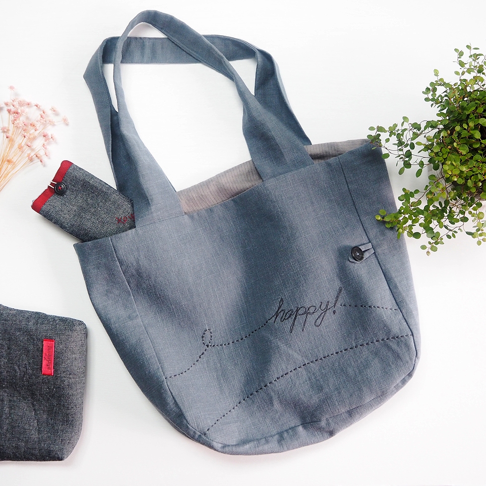 Tutorial: Lined Canvas Tote | Step by step directions how to sew