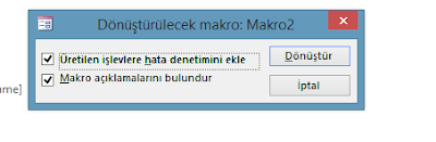 access makroları