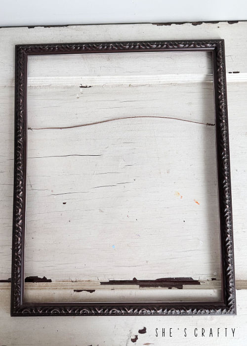 Empty 16 x 20 inch picture frame.