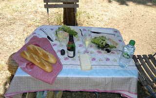 Our picnic table in MIP gardens