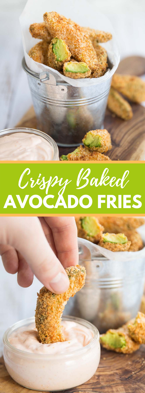Crispy Baked Avocado Fries #healthy #appetizers