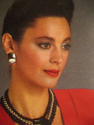 80s earrings makeup