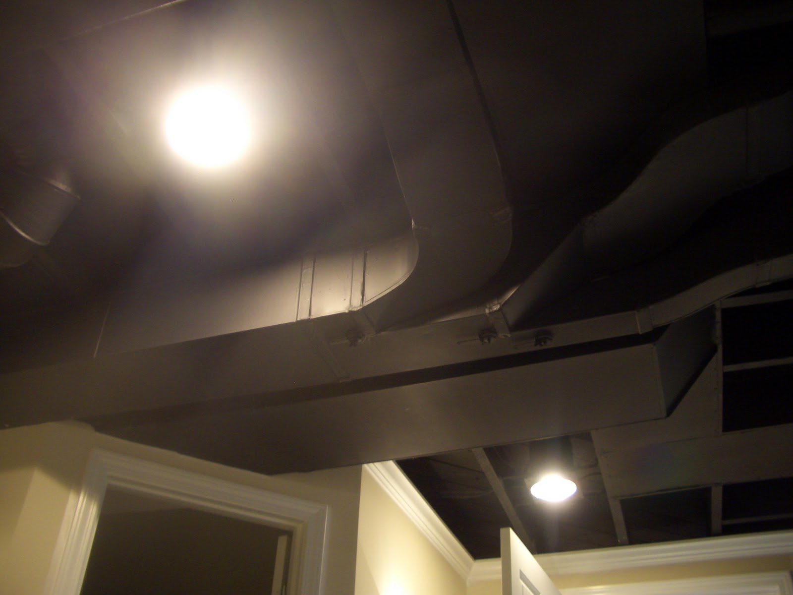 Cool Home Creations: Finishing Basement: Black Ceiling