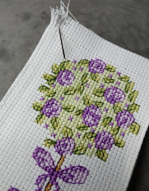 cross stitch bookmark fringe