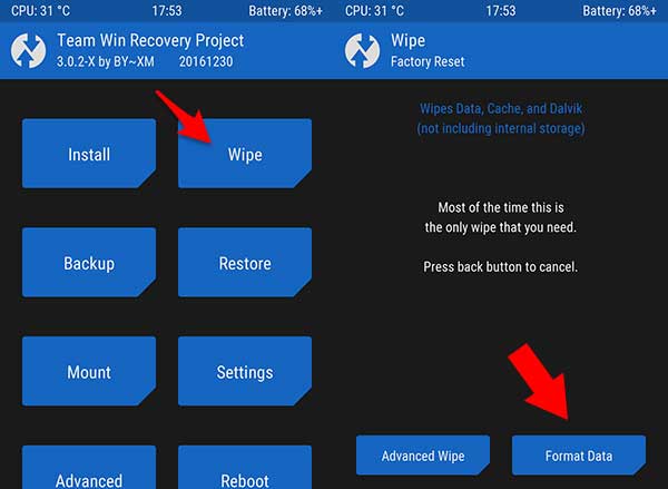 Cara Praktis Mengatasi TWRP minta Password  Cara Praktis Mengatasi TWRP minta Password 