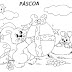 Coelhinhos da Páscoa Com Ovos Para Colorir