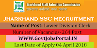 Jharkhand Staff Selection Commission Recruitment 2018 – 265 Lower Division Clerk