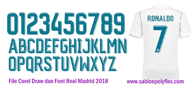 Download Gratis File Corel Draw Font Jersey Real Madrid 2018