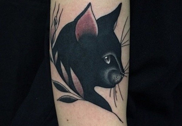 Muito Gato Preto Tatuagem