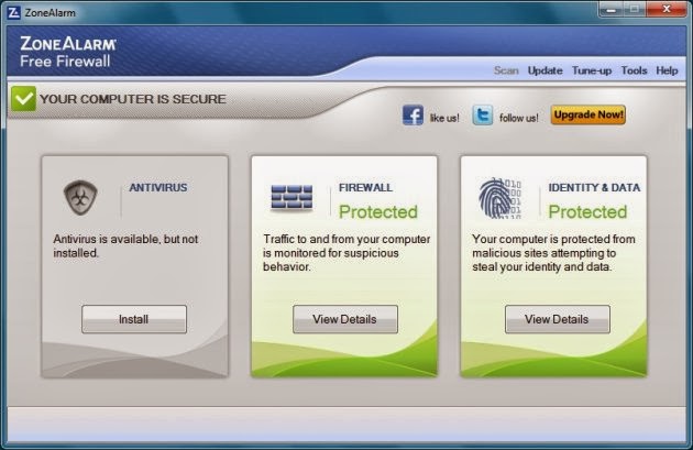 برنامج الجدار الناري زون الارم ZoneAlarm Free Firewall