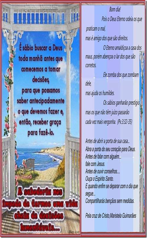 Bom dia com sabedoria!