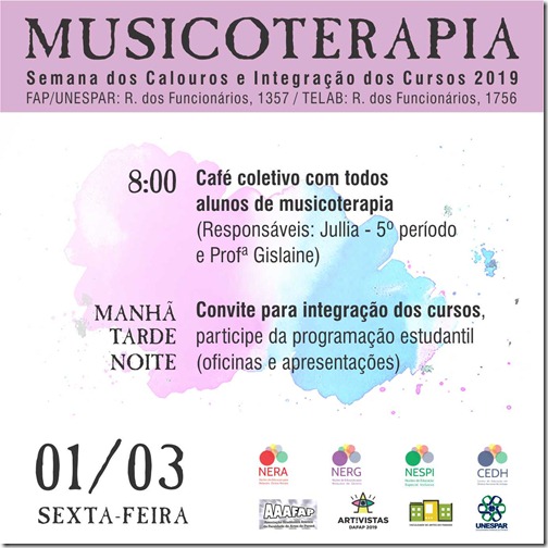 Sexta manhã MUSICOTERAPIA