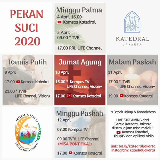 Ini Jadwal Misa Kamis Putih Di Katedral Jakarta Mata Katolik