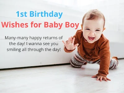 1st Birthday Wishes Quotes for Baby Boy