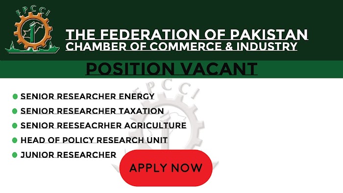 Job Opportunities in The Federation of Pakistan Chambers of Commerce and Industry