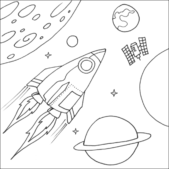 Outer Space Coloring Pages Free