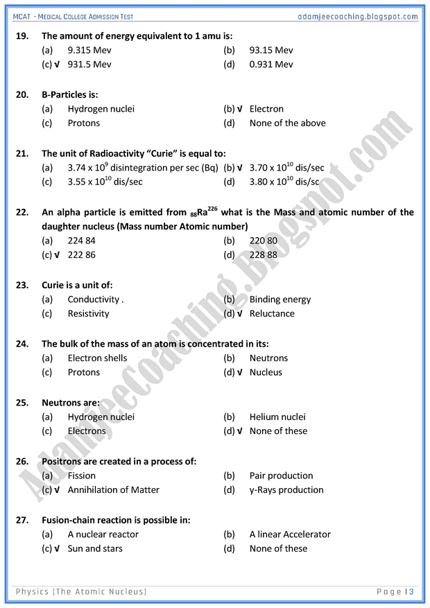 mcat-physics-the-atomic-nucleus-mcqs-for-medical-entry-test