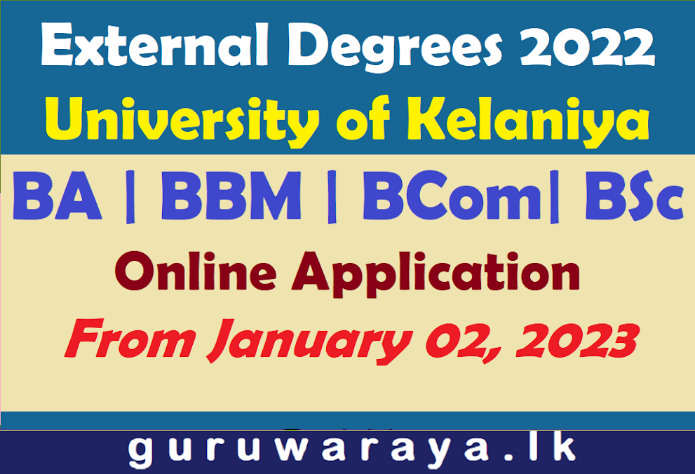 External Degrees 2022 - University of Kelaniya