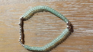 Pulsera de calcedonia azul y plata