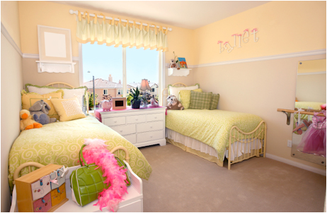 two+twin+beds+for+girls61 20 Single Colored Children Rooms Ideas