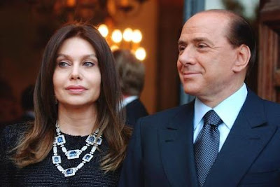 Foto di Silvio Berlusconi e la moglie Veronica Lario